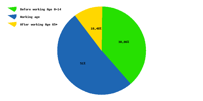 Chart working age in South Asia